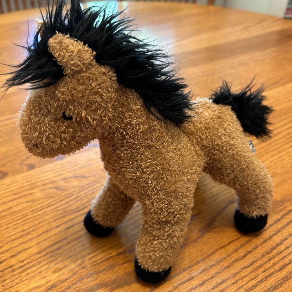 Cavalia Tan Plush Standing Horse with Black Mane